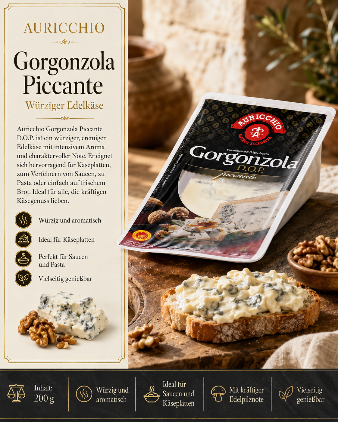 Käse, Gorgonzola, Piccante, Würziger Käse, Käseplatte
