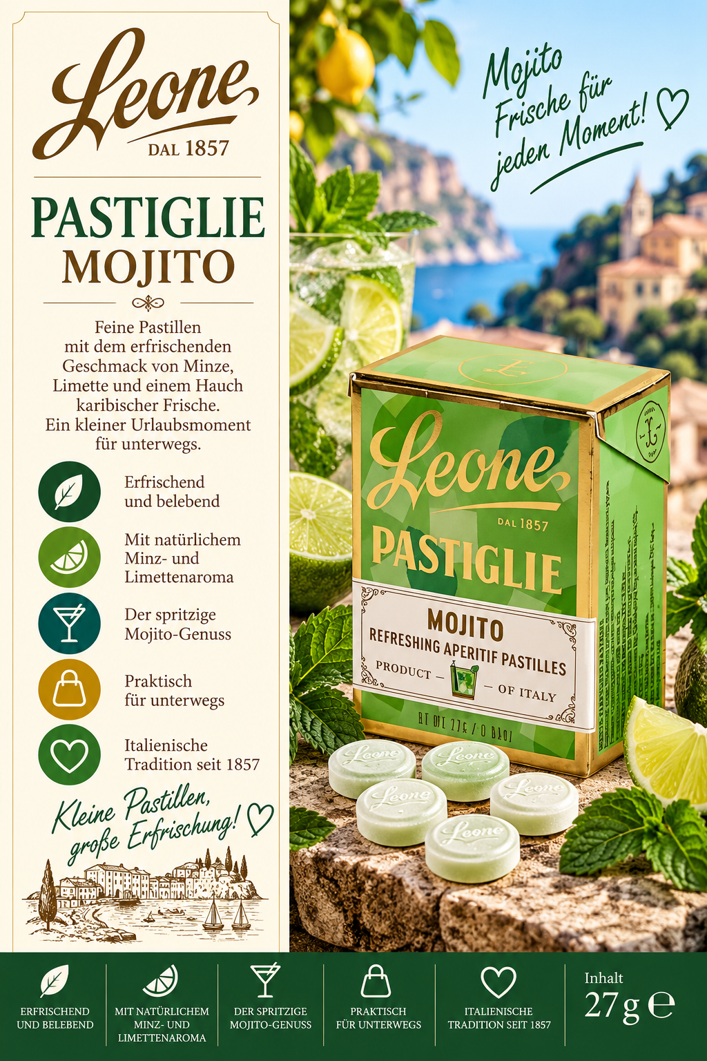 Pastiglie, Mojito, Erfrischer, Italienische_Tradition, Paket