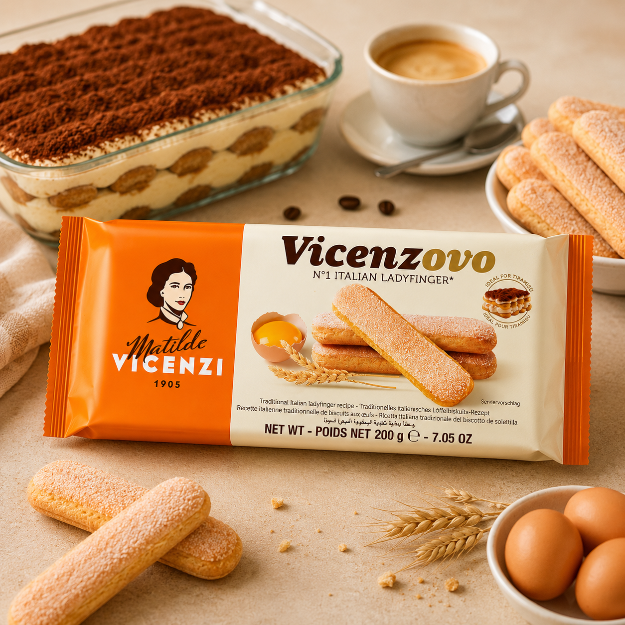 ladyfingers,  biscuits, tiramisu base?, egg, packaged snacks