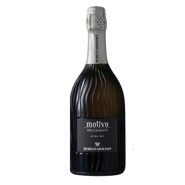 Sekt, Flasche, Schwarz, Etikett, Borgo Molino