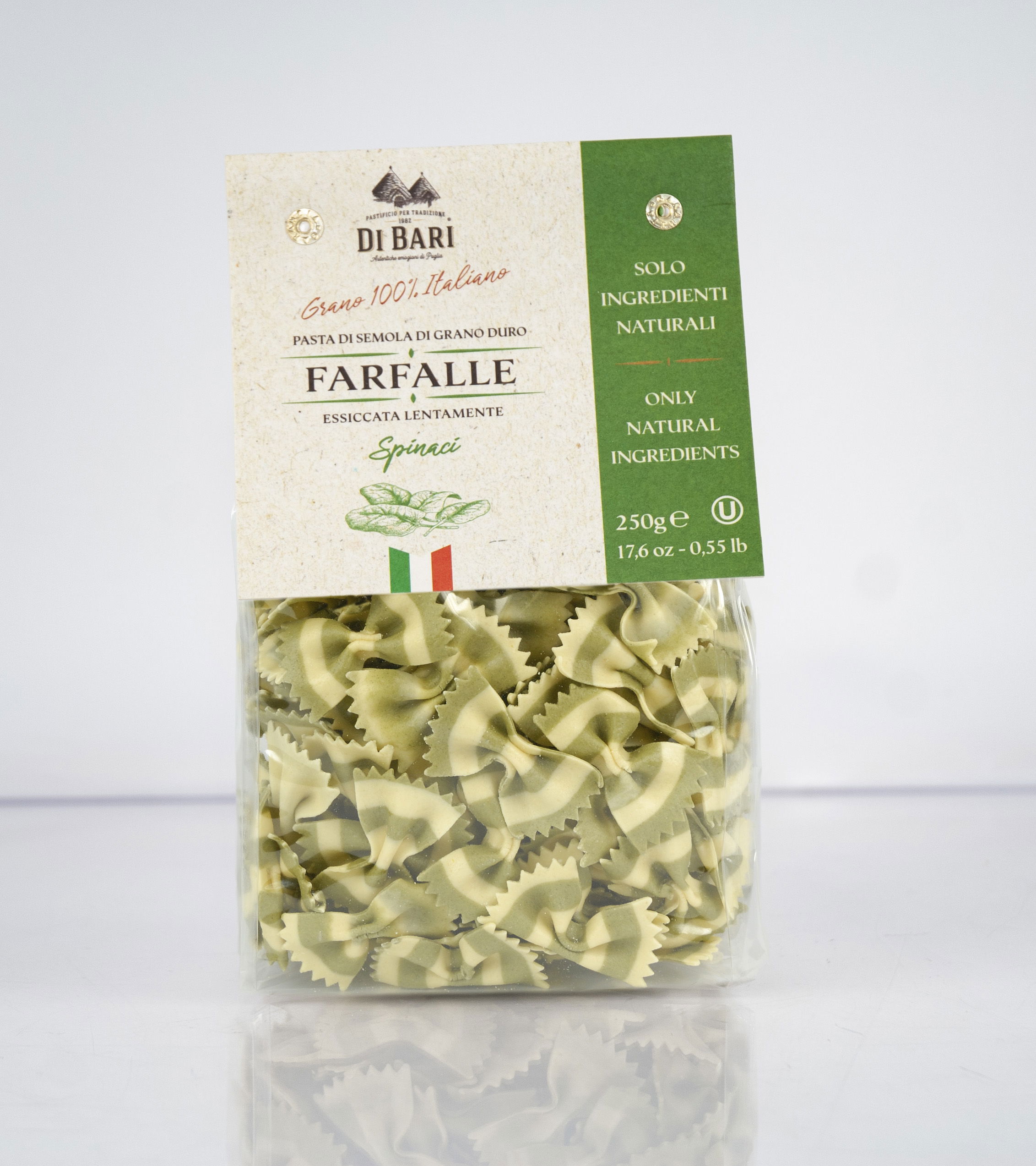 Farfalle mit Spinat 250g | Taralloro Di Bari