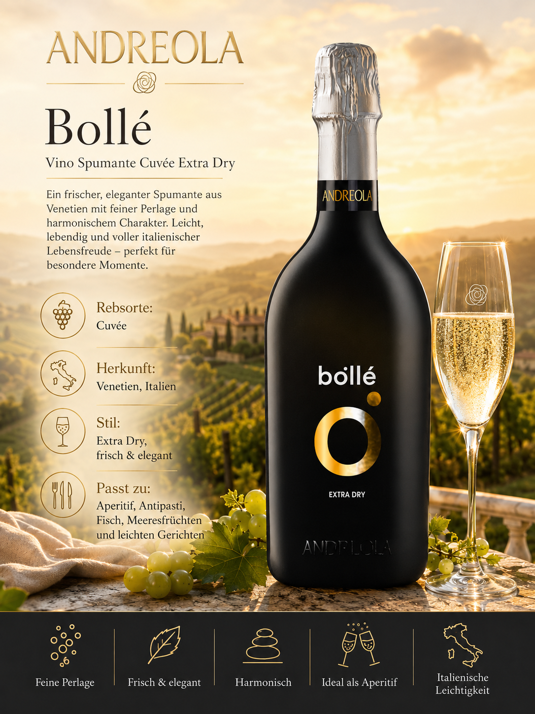 champagne, Sekt, Flasche, schwarze Flasche, Bollé