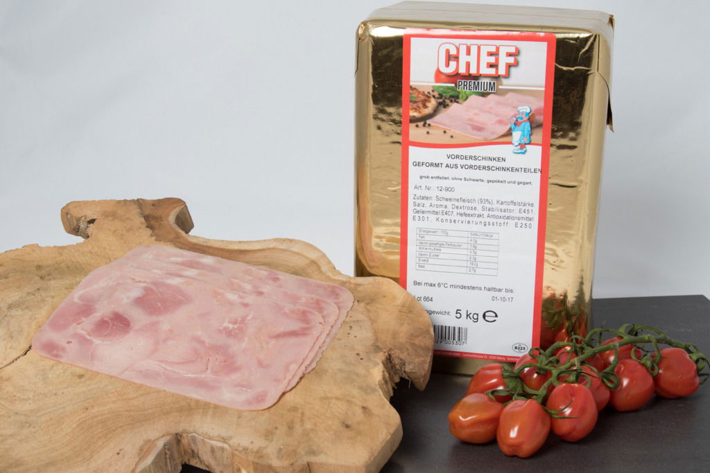 Vorderschinken Premuim 5 kg BL Block  Chef 93% Fleischanteil