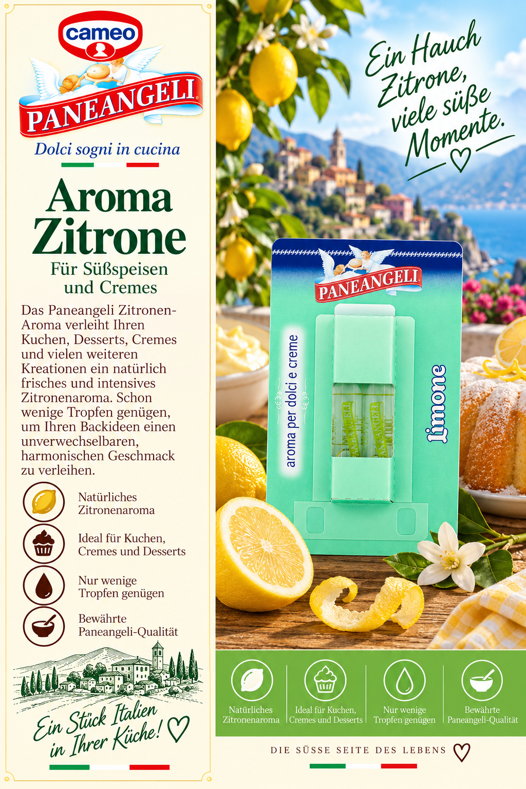 Zitronenaroma, Aroma, Zitrone, Zitronecreme, Paneangeli