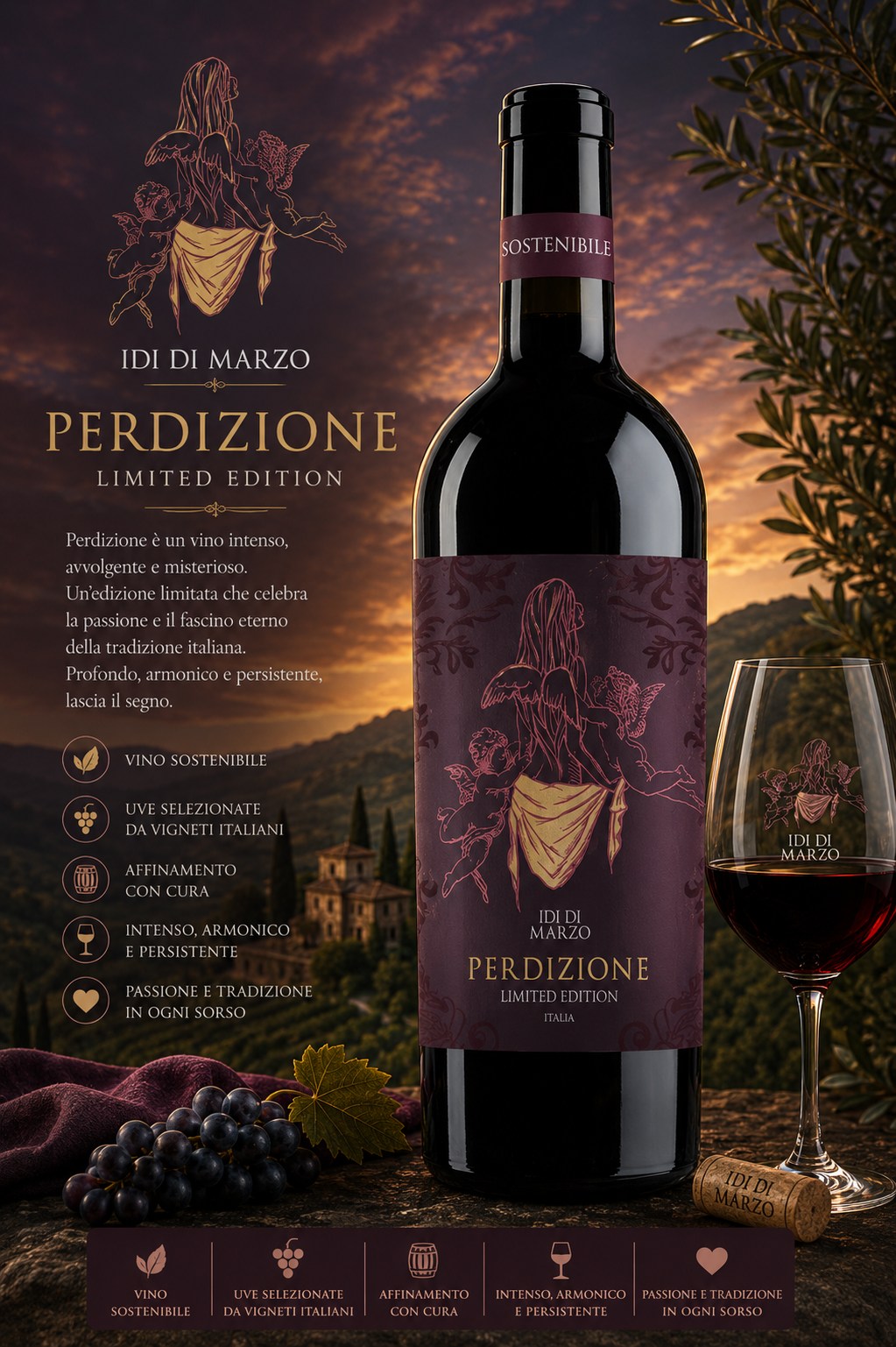 Wein, Rotwein, LimitierteAuflage, Perdizione, Nachhaltig