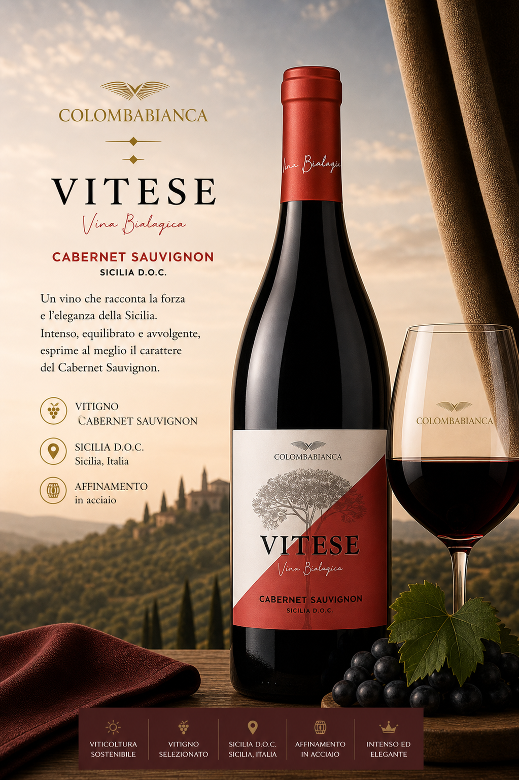 Weinflasche, Cabernet Sauvignon, Rotwein, Italien, Vitis/Vital?