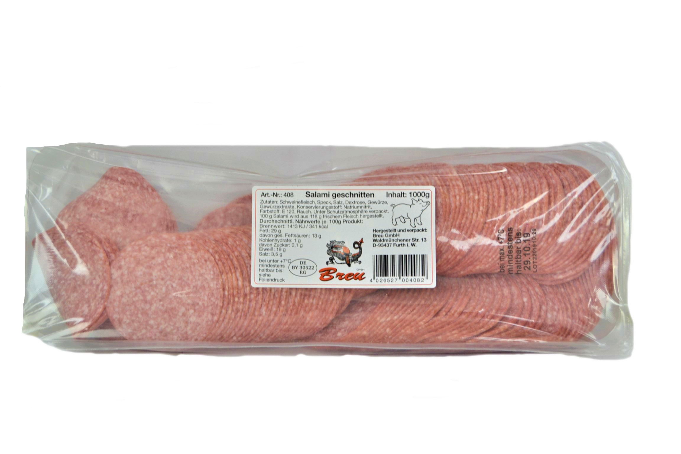Pizza Salami Kal.60 geschn. Breu 1kg