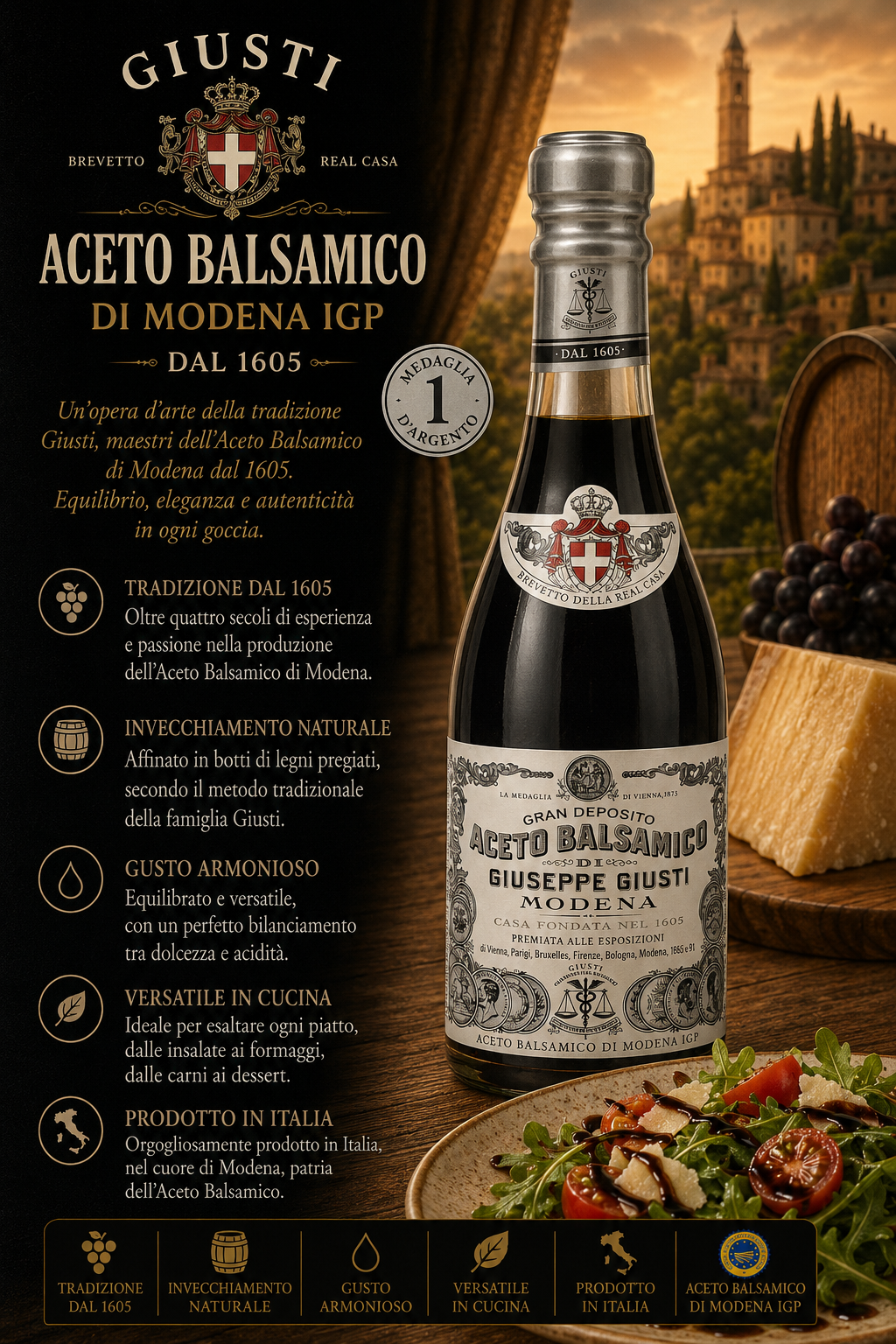 aceto balsamico, modena, gran deposito, giuseppe giusti, balsamico