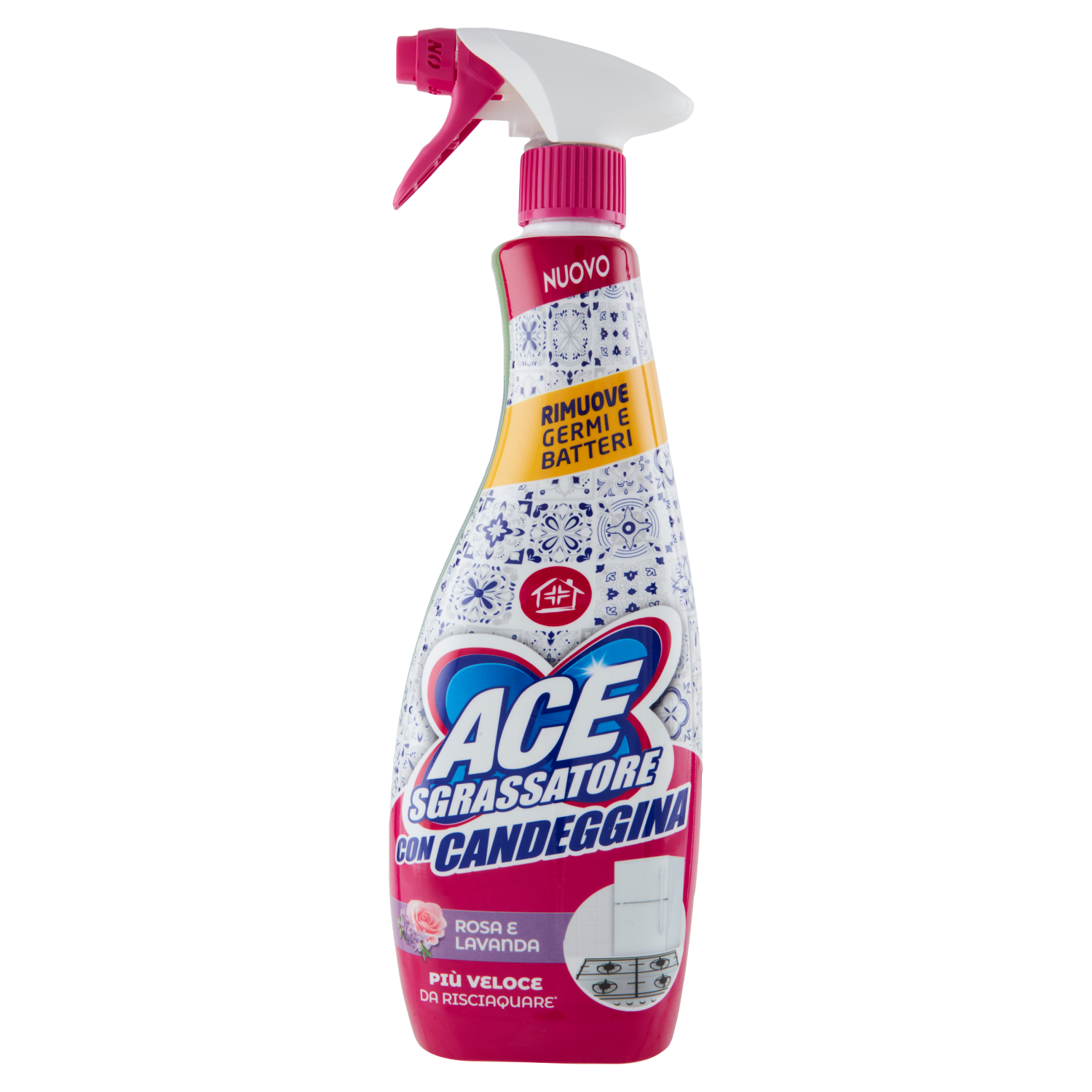 Weiß-blaues Sprühflaschen-Design, Küchenreiniger, Sprühflasche, Rosa, Lavendel/Rosen Duft