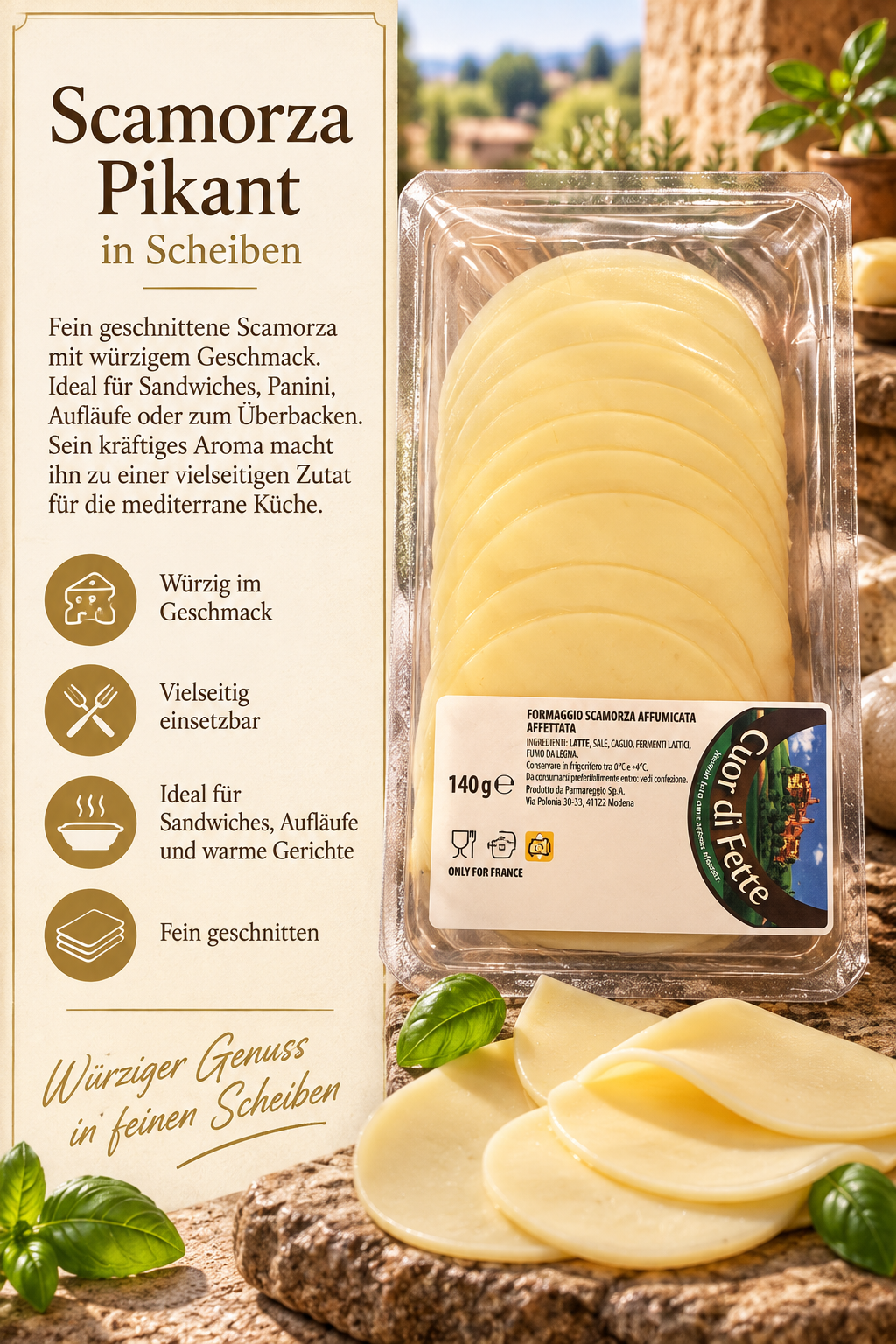 Schafskäse, Käse, Scheiben, Pikant, Mediterran