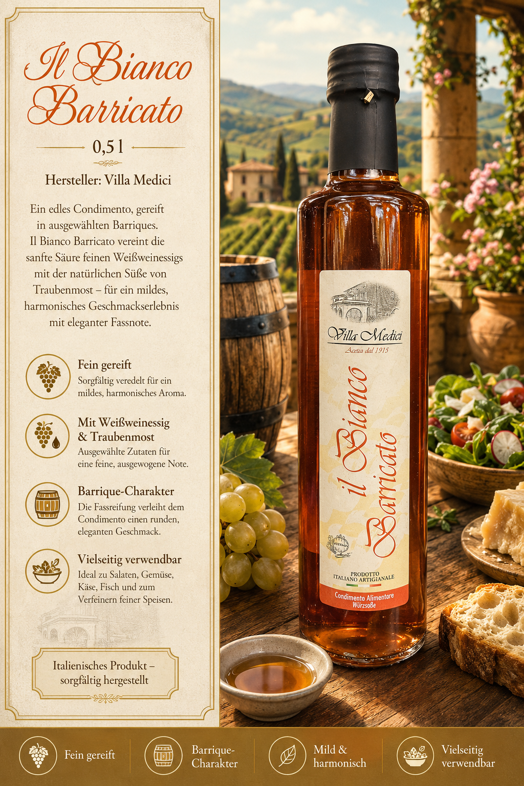 Sirup, Barricato, Bianco Barricato?, Condimento, Italienisches Produkt