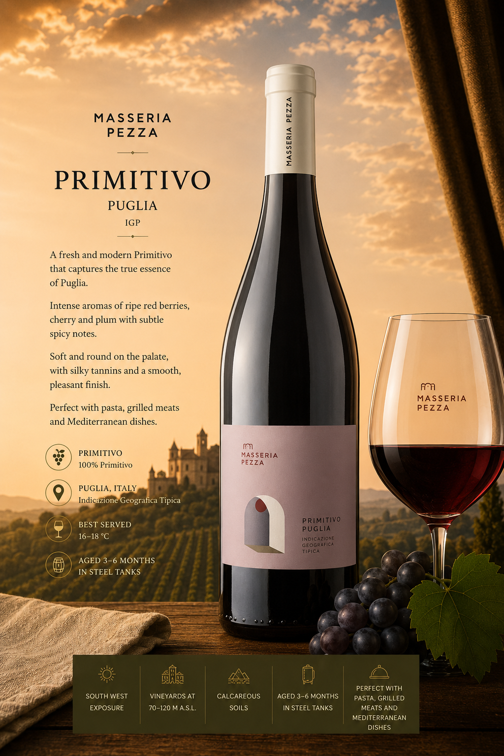 Wein, Rotwein, Primitivo, Italien, Puglia