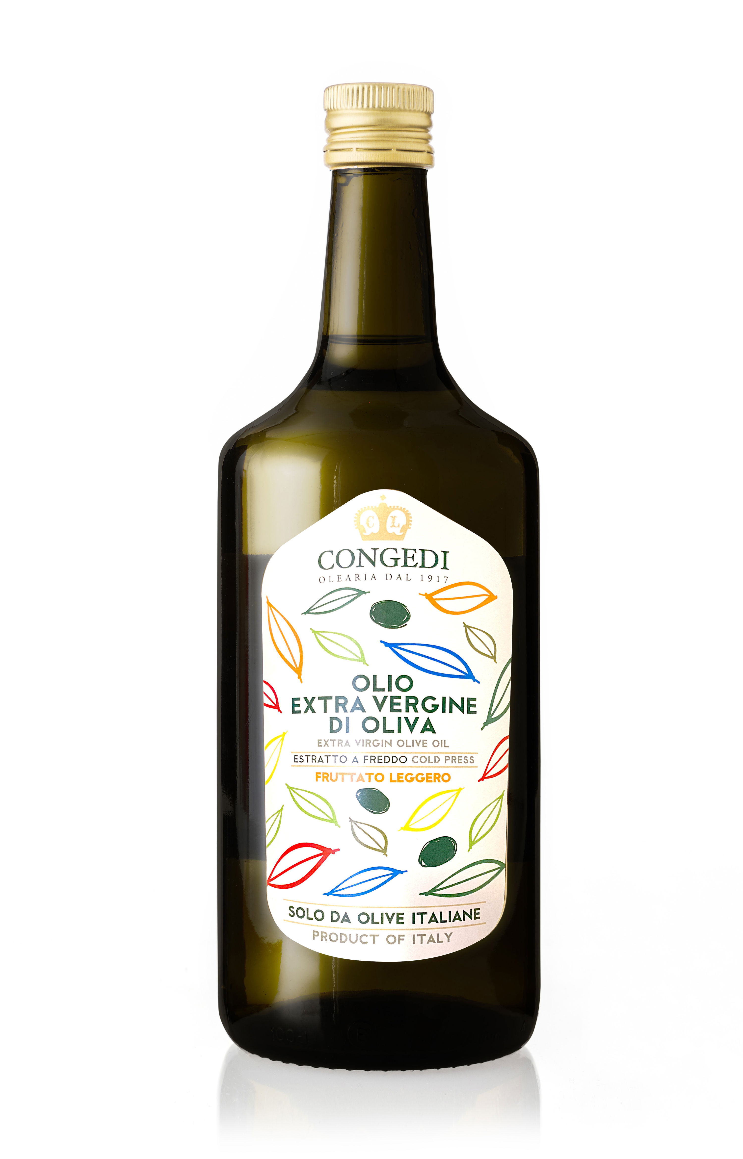 Olio Extra vergine di oliva Leggero e Fruttato kalt gepresst 1l | Congedi