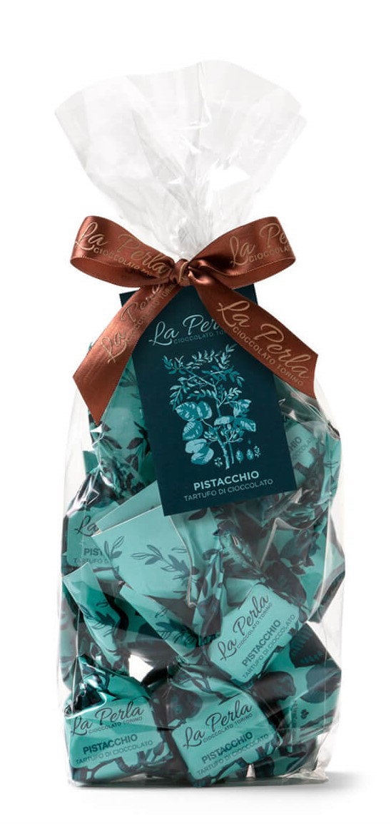 Trüffelpralinen Tartufi mit weißer Schokolade mit Pistazien 200g | La Perla