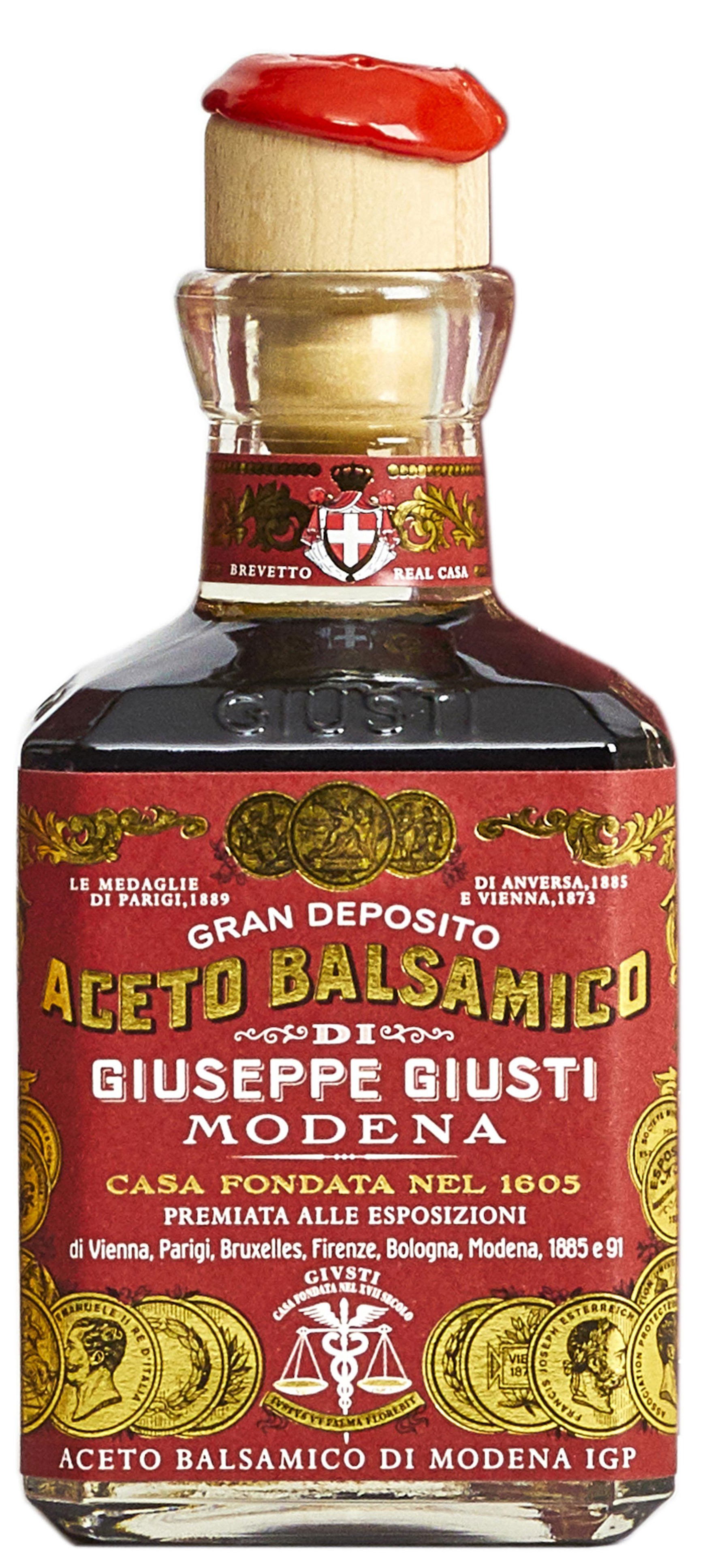 Aceto Balsamico Essig aus Modena IGP 3 Goldmedaillen in kubischen Flache 250ml | Giusti