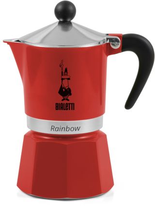 Moka Rainbow Rot 3 Tassen | Bialetti