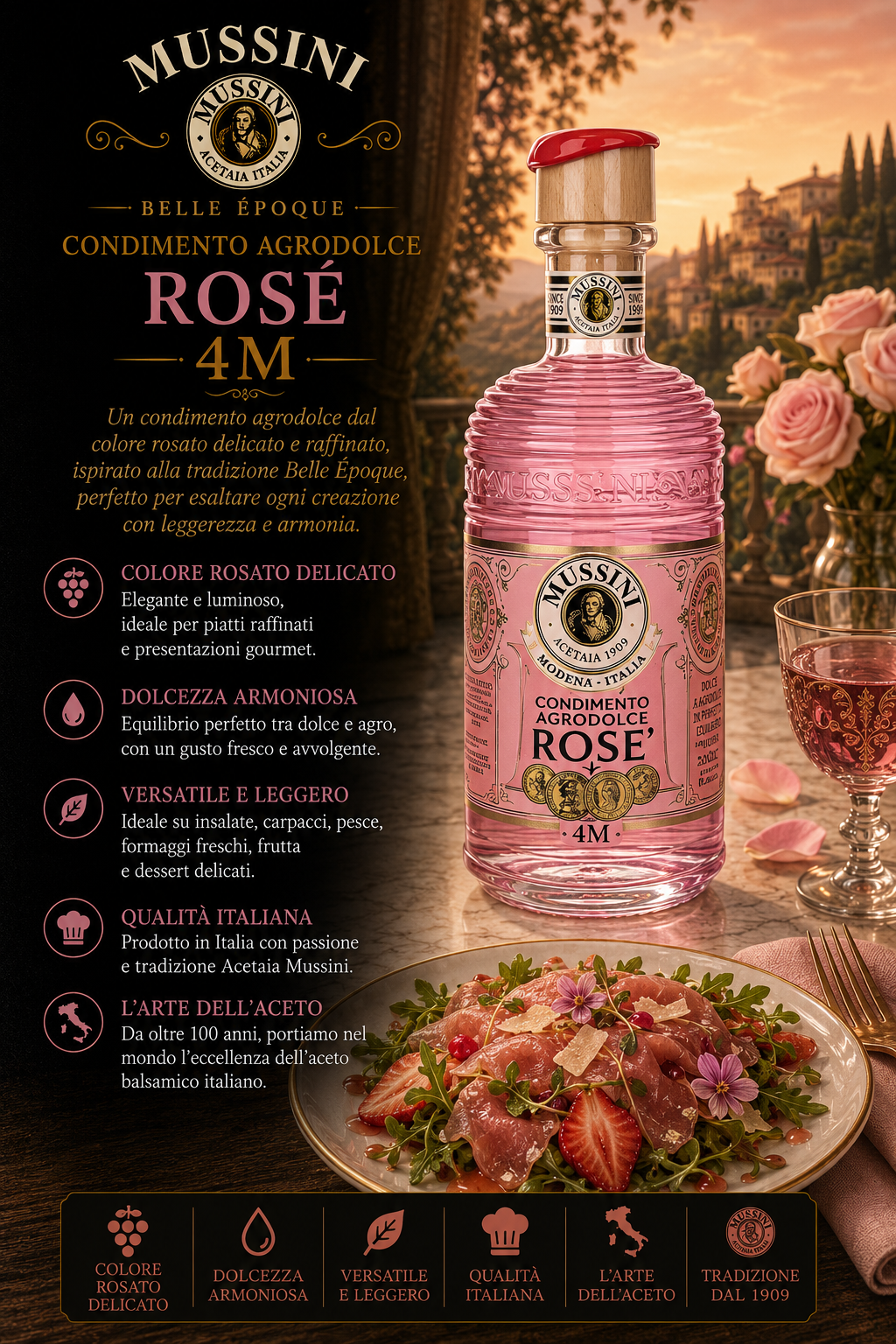 rosé, condimento, botella, vidrio, rosa