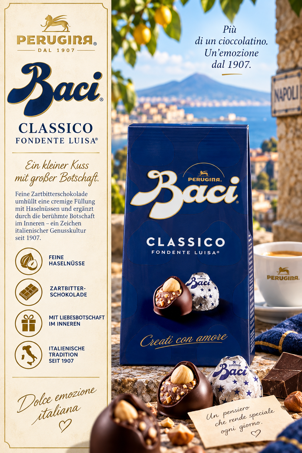 Schokolade, Praline, Baci, Classico, Nuss-Füllung