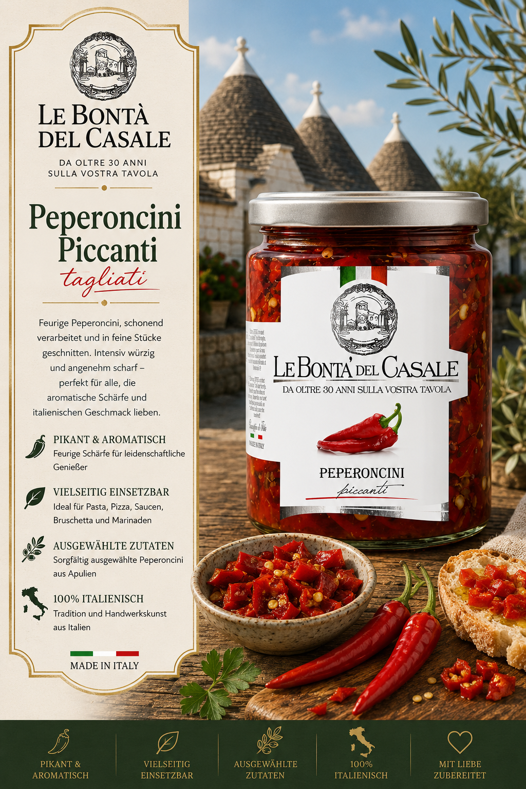 Peperoncini Piccanti tagliati 314ml