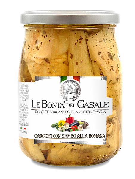 Artischoken Carciofi con Gambo alla Romana 580ml | Antipasti Le Bonta Del Casale
