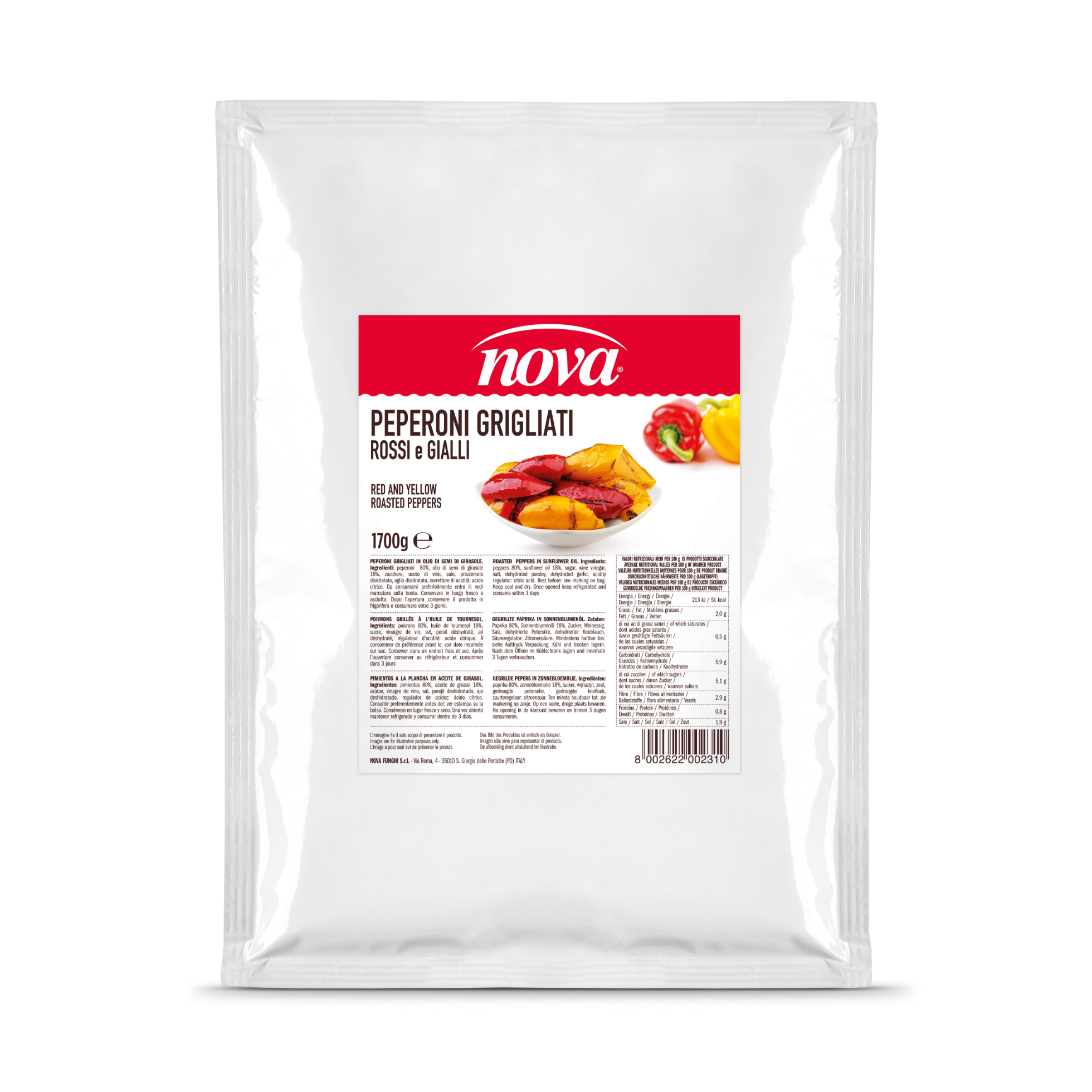 Peperoni grigliati 1700 g Beutel/Nova