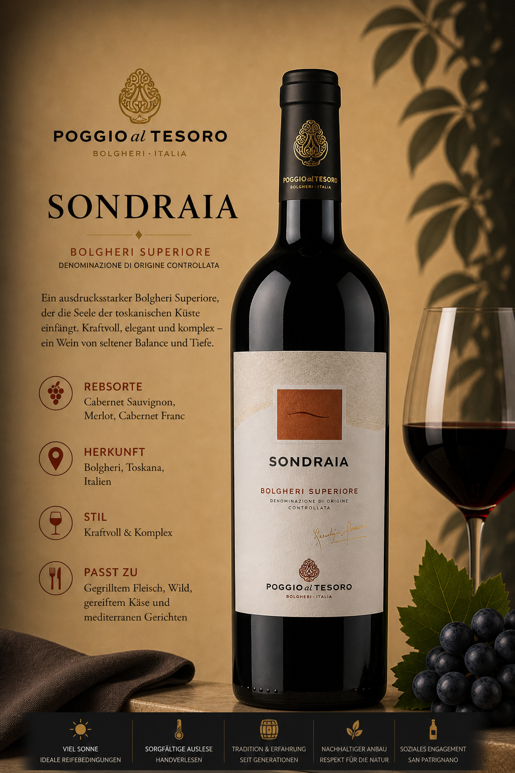 Wein, Rotwein, Bolgheri, Italien, Flasche
