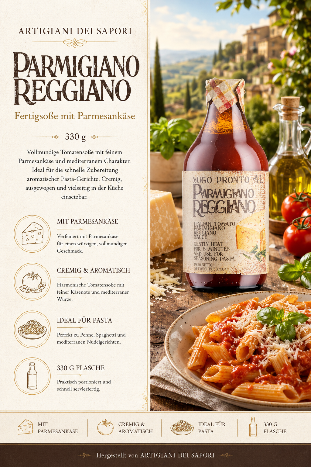 Parmesan, Pasta-Sauce, Tomaten, Käse, Flasche