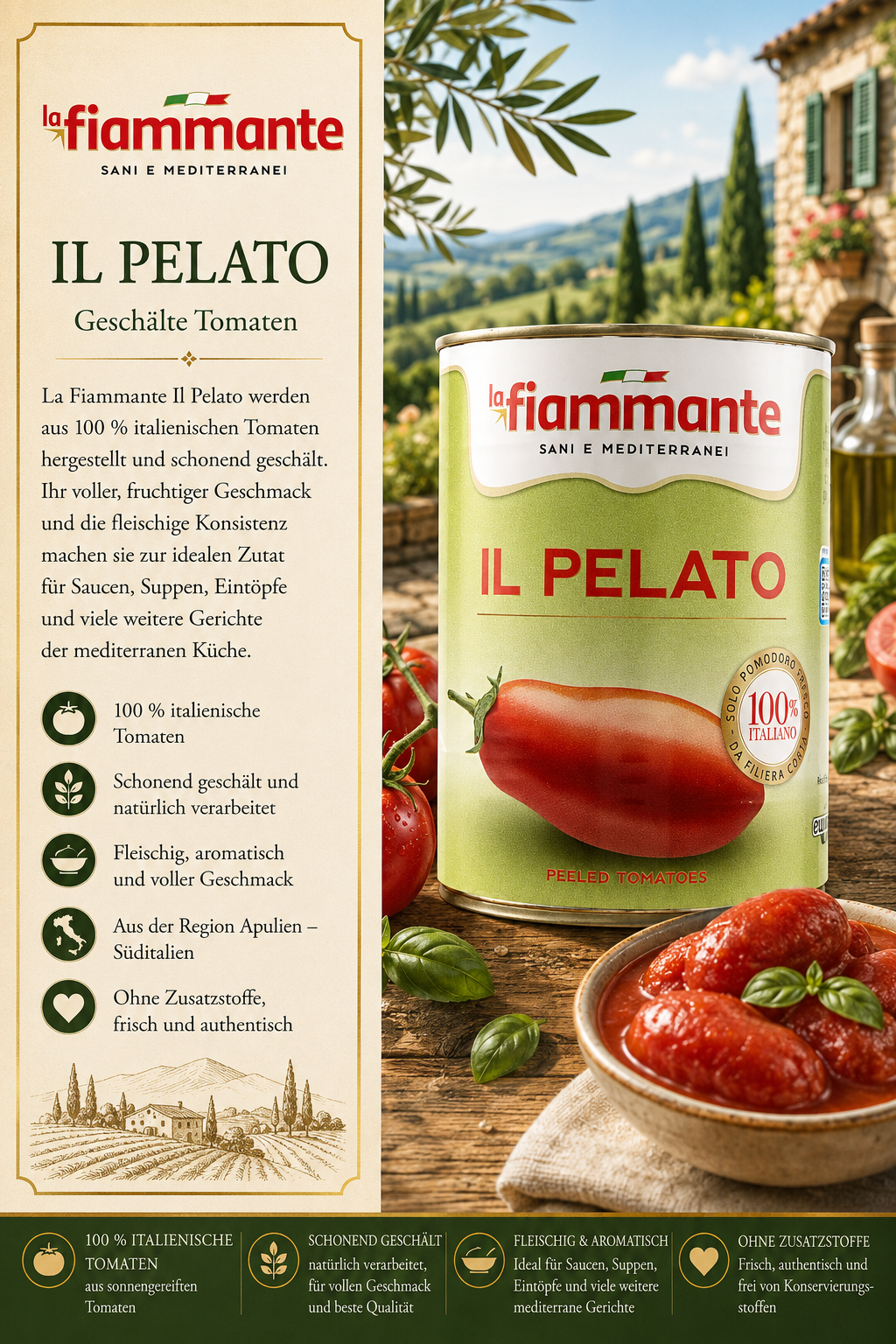 Tomaten, Dosenkarton?, Il Pelato, Tomatenkonserve, Mediterrane Tomaten