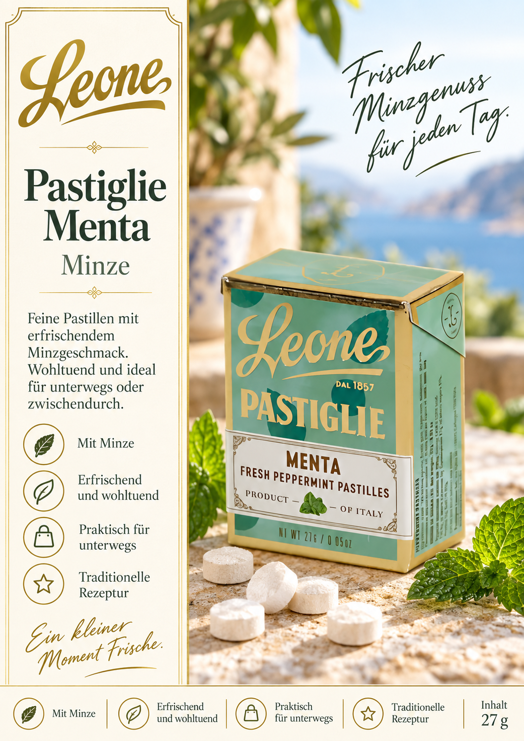 Pastille, Minze, Pfefferminz, Menta, Pastiglie