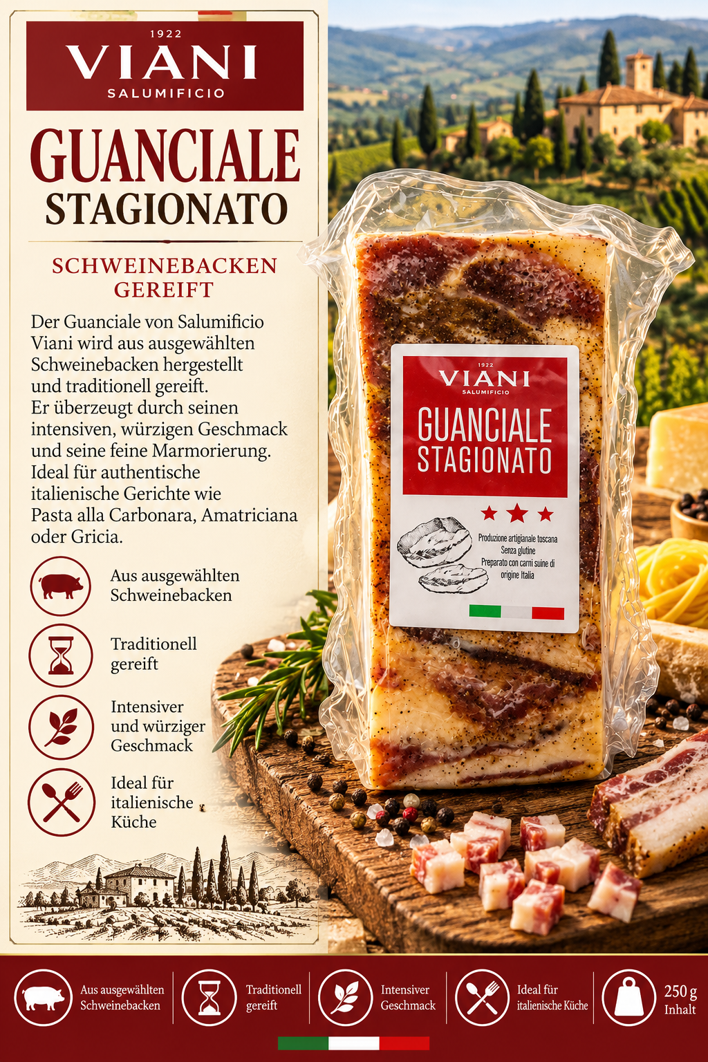 Schweinebacken, Stabilisiert, Garciale??, Stagionato, Wurst