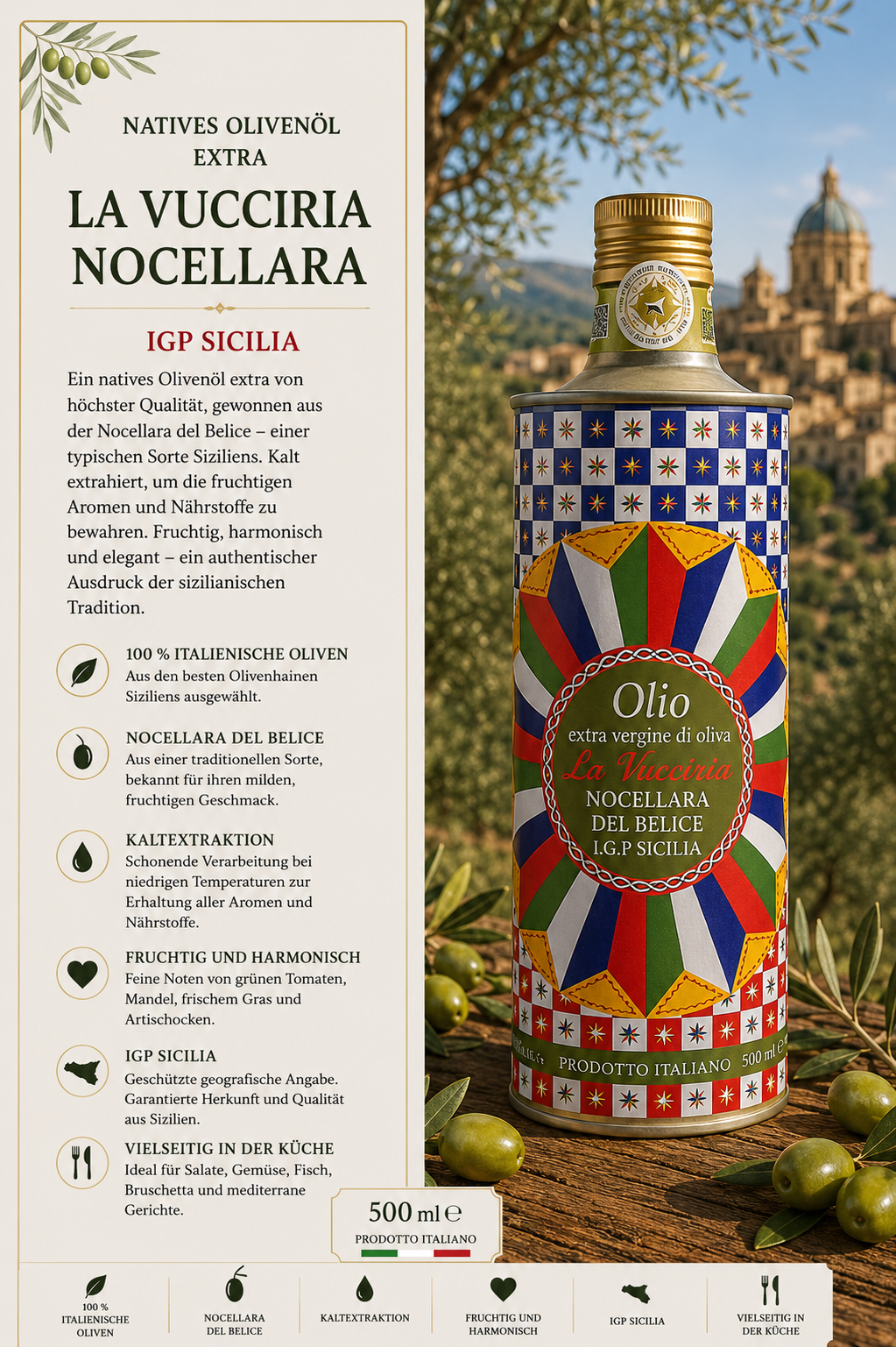 Olivenöl, Natives Olivenöl, extra vergine, La Vucciria?, Nocellara del Belice