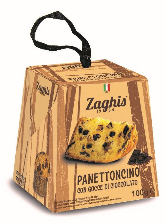 Panettoncino mit Schokotropfen Box 100g (cod.7202) | Zaghis