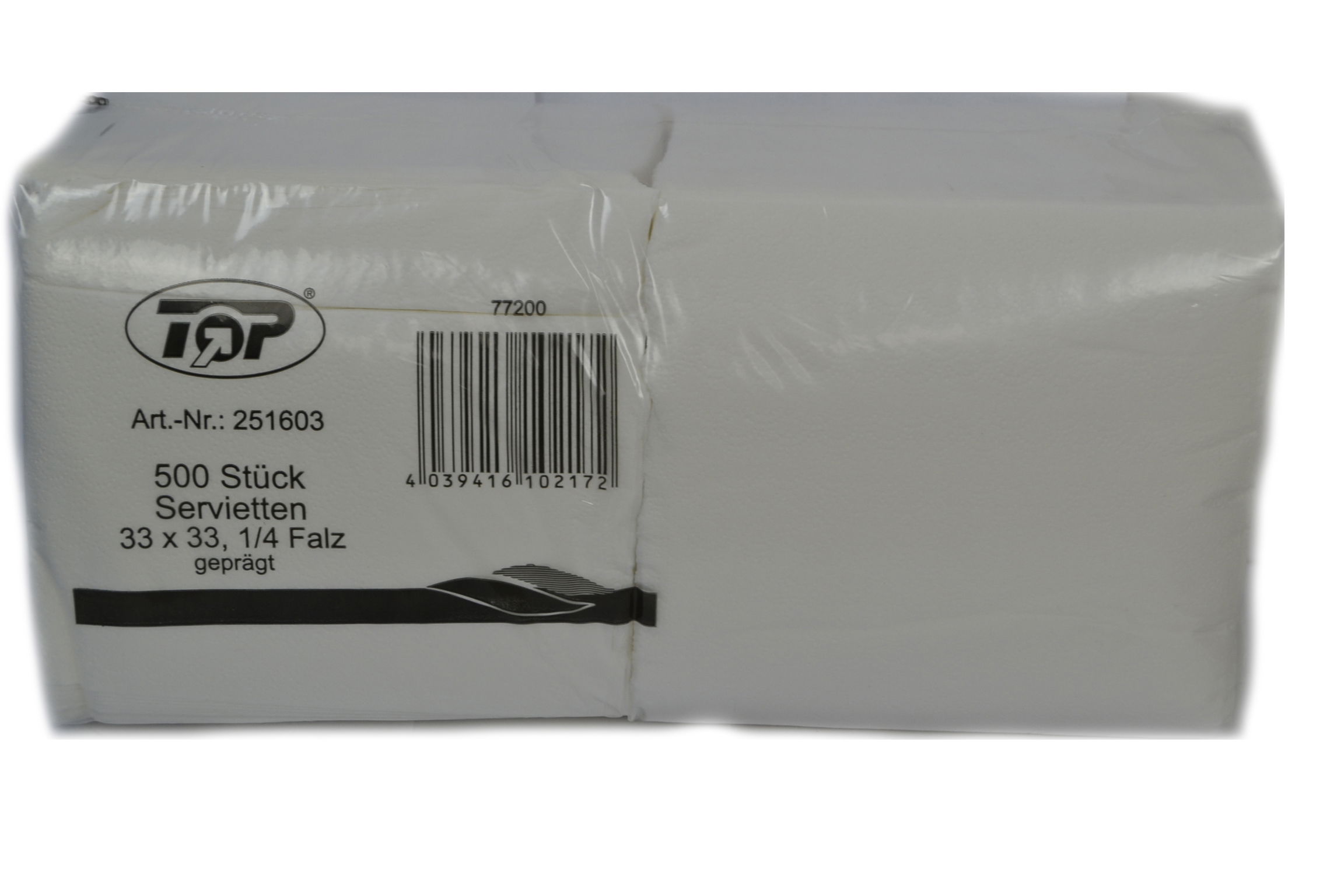 Servietten geprägt 1/4 33x33cm 500 Stück