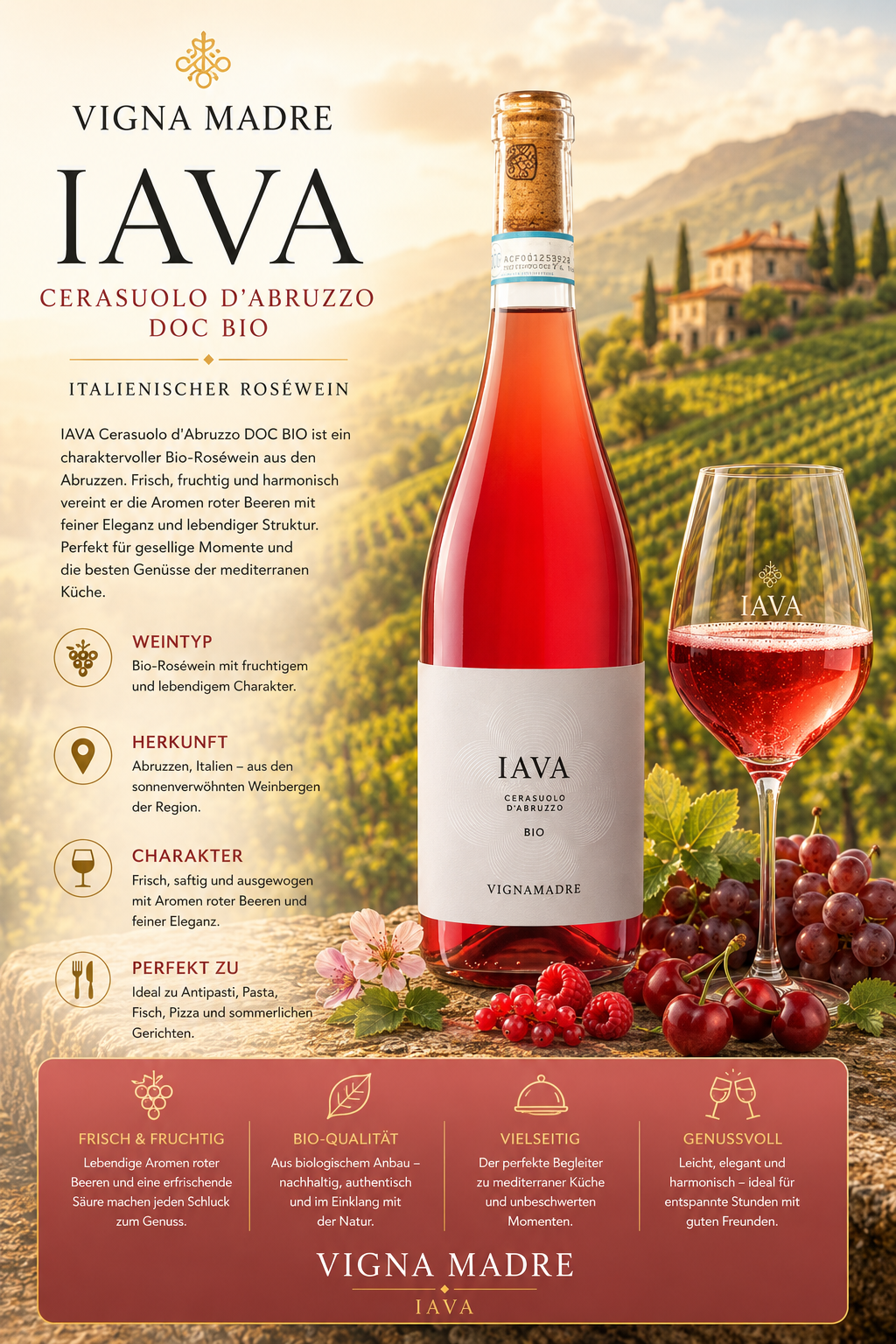 Wein, Rosé, Bio, Italienisch, Abruzzen