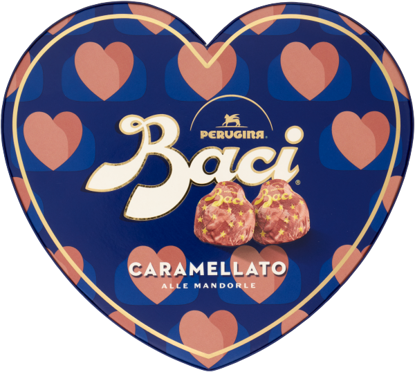 Baci Caramellato alle Mandorle im Herzform 100g | Baci 