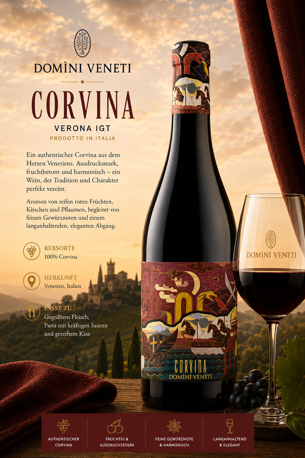 Wein, Rotwein, Corvina, Verona, Flasche