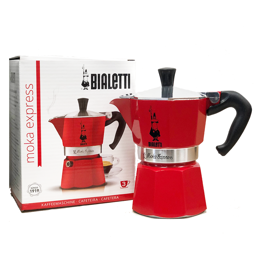 Moka Express Rot 3 Tassen/Bialetti