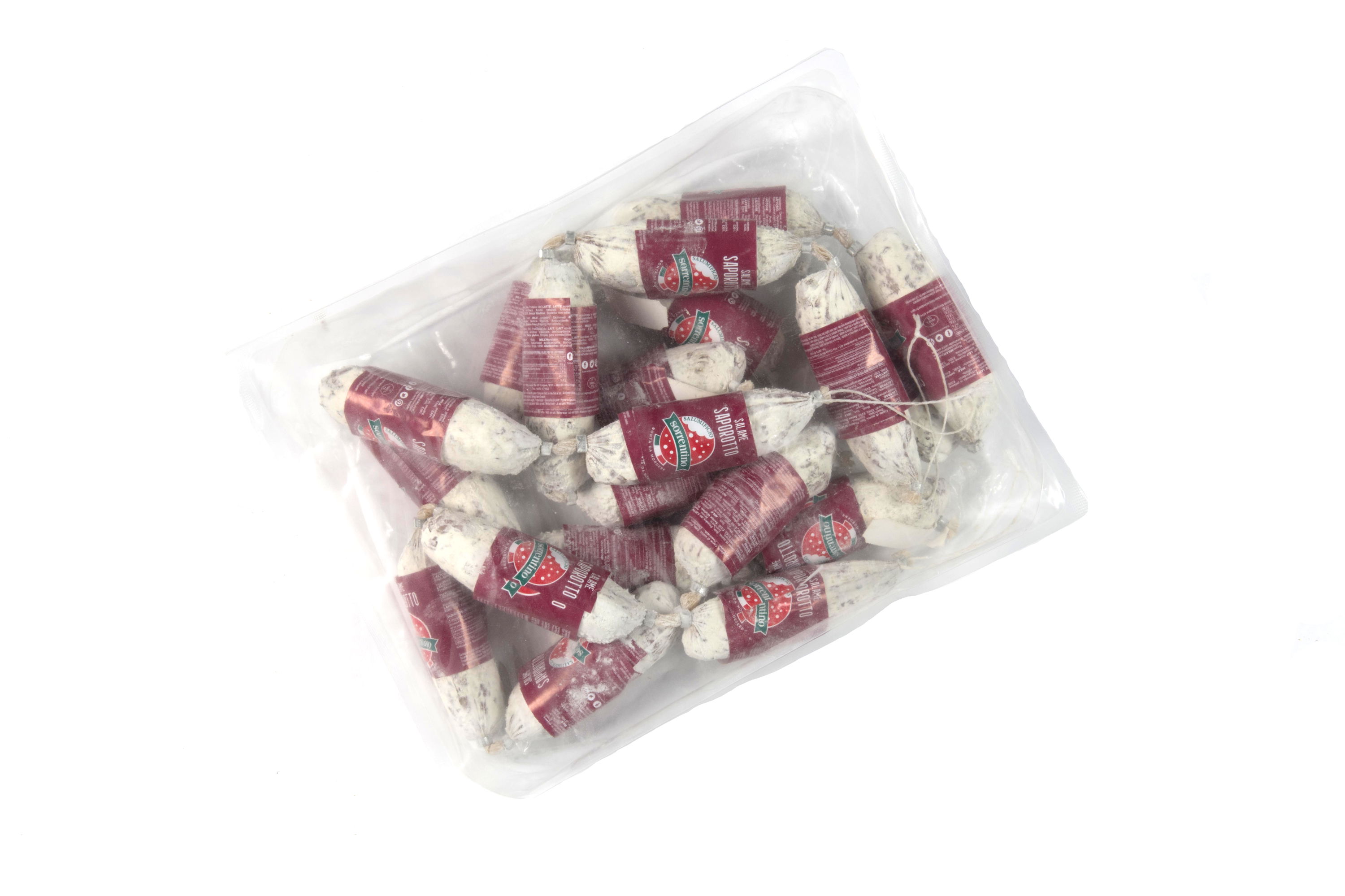 Salame Saporotto  in Beutel 1 Stück zirka 2,5 Kg (cod. 1273ATM), Preis pro Kg/ Sorrentino