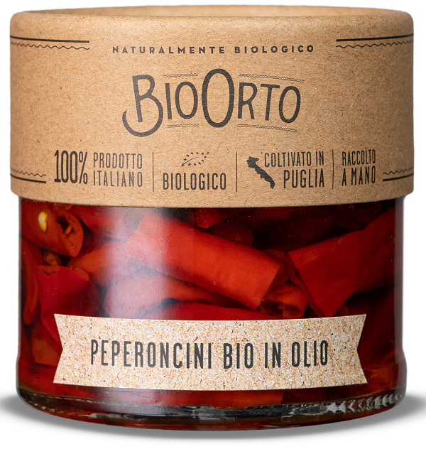 Peperoncini Paprikaschoten BIO in Öl 175g | BioOrto