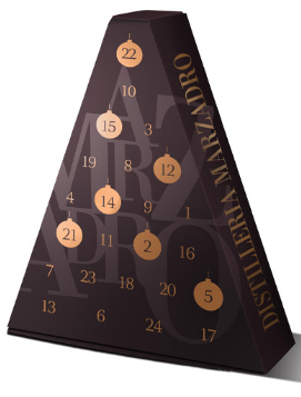 Adventskalendar mit 24 Grappa Mignon Flaschen | Marzadro