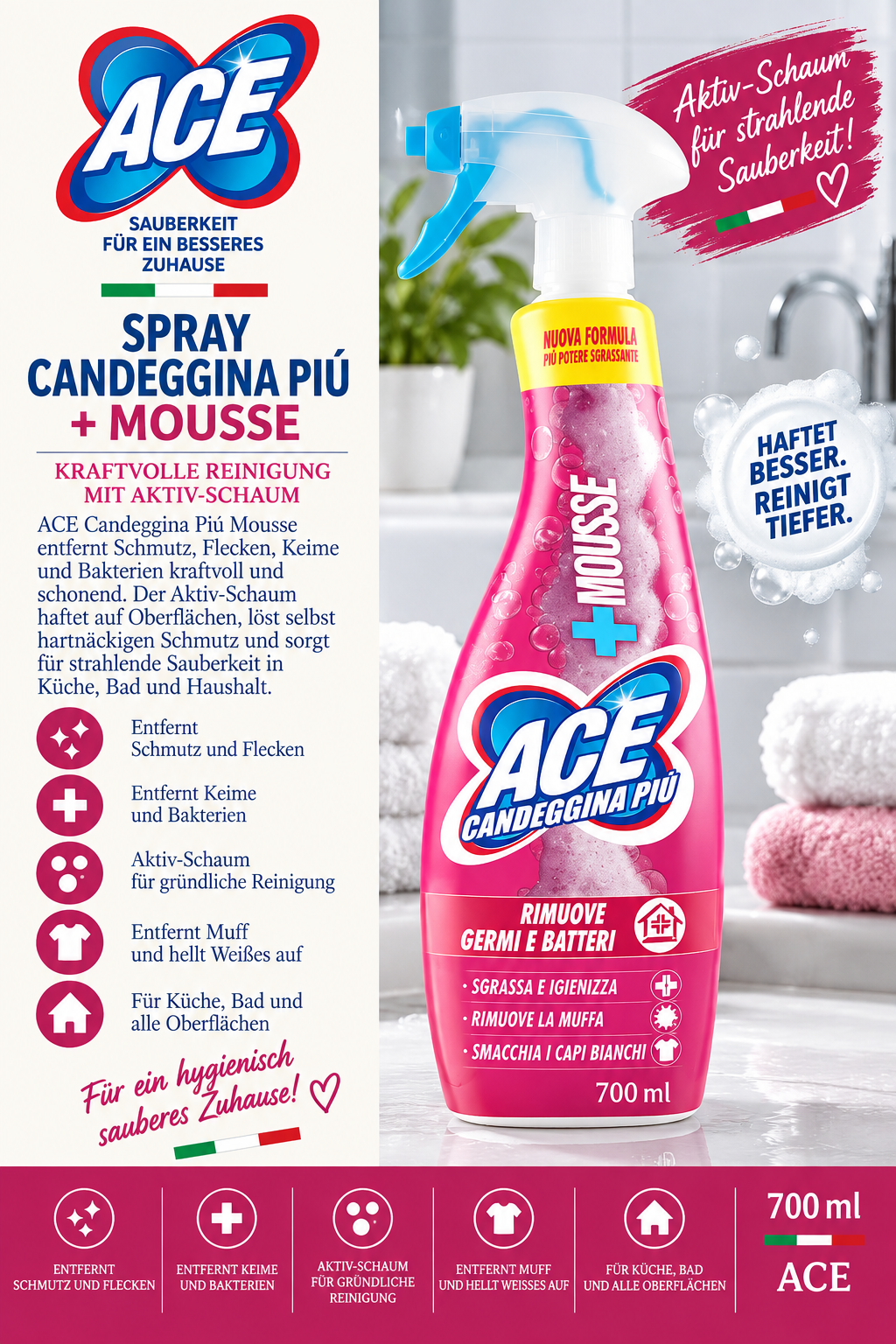 Spray, Mousse, Reinigung, Küche, 700 ml