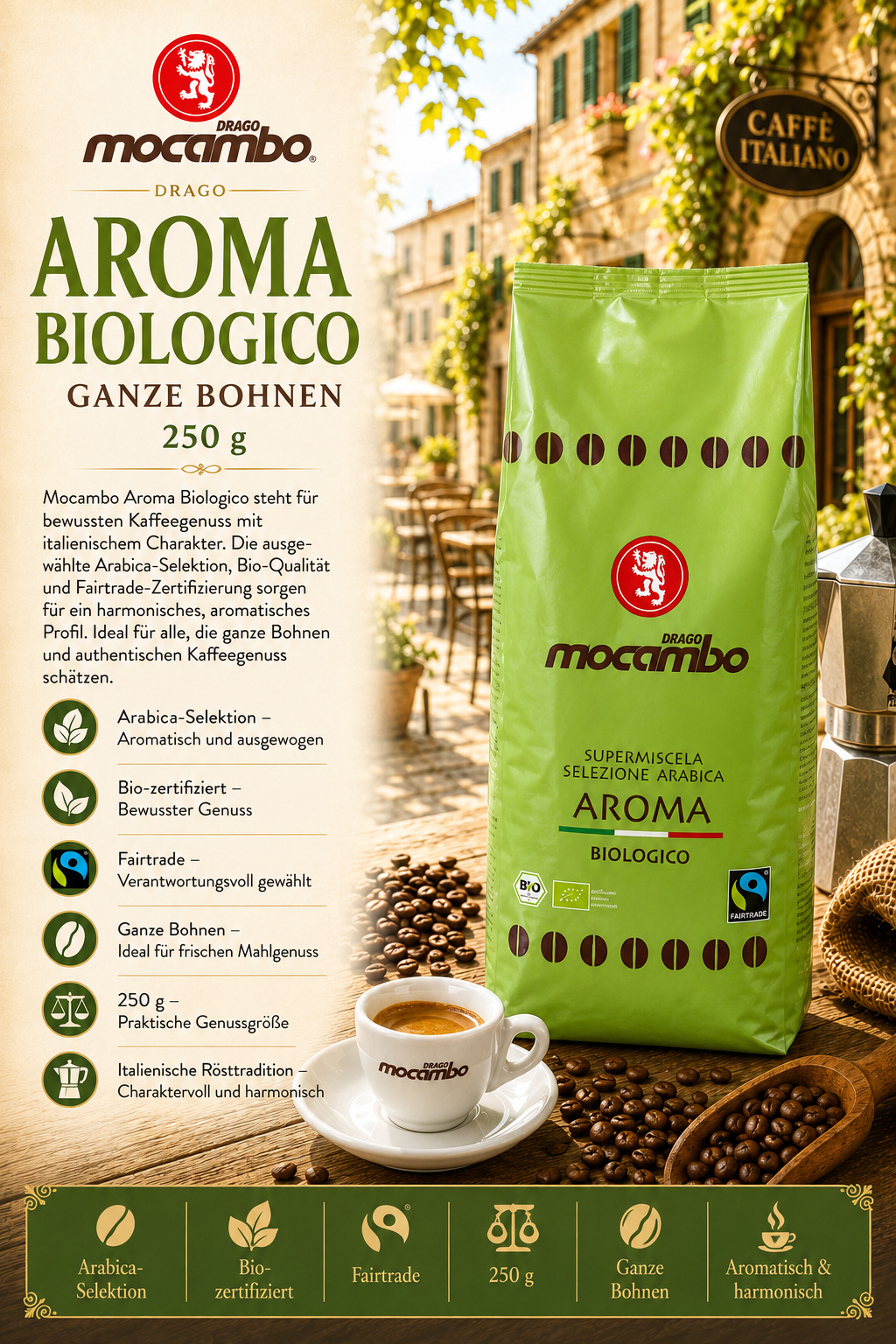 Kaffee, Kaffee-Bohnen, Bio, Arabica, Mocambo