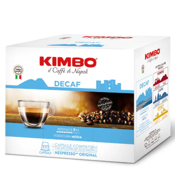 Kimbo Kapsel Nespresso kompatibel Ohne Koffein 100 Stück | Kimbo