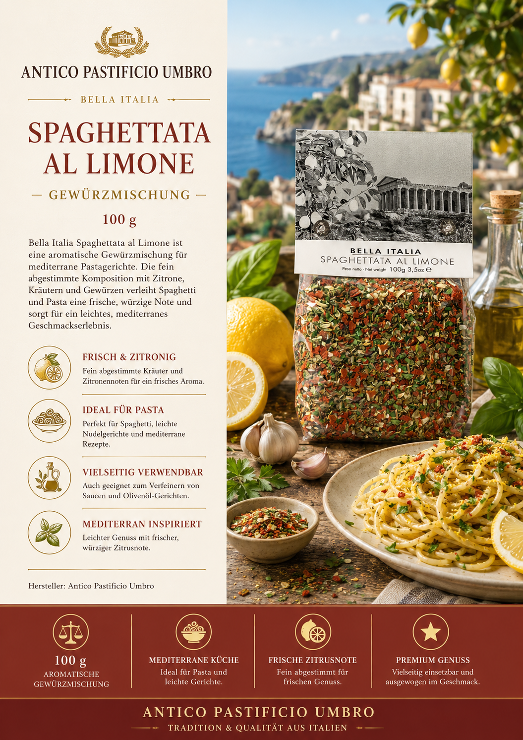 spaghetti, spaghettata, Limone, Gewürzmischung, italienisch