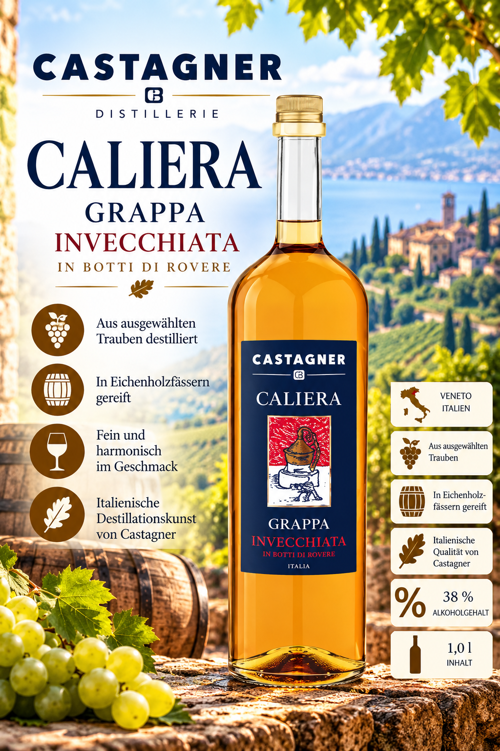 Likör, Caliera, Grappa, Invecchiata, Italienische Destillationskunst