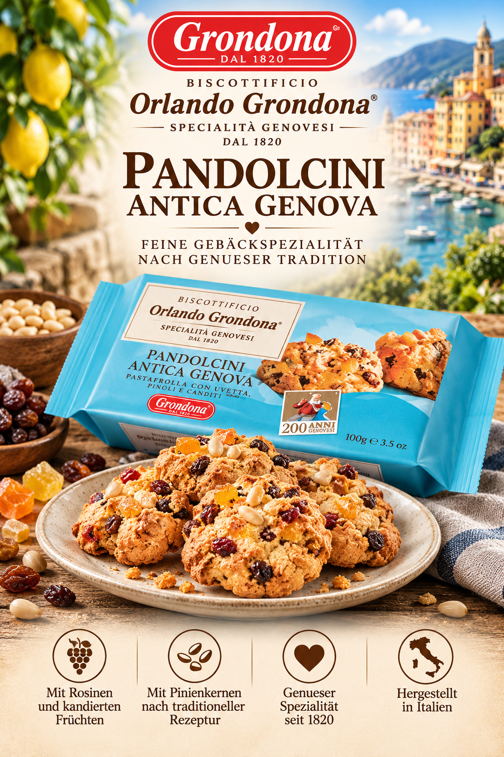 Pandiolcini, Antica Genova, Biscotti, Kekse, Nüsse