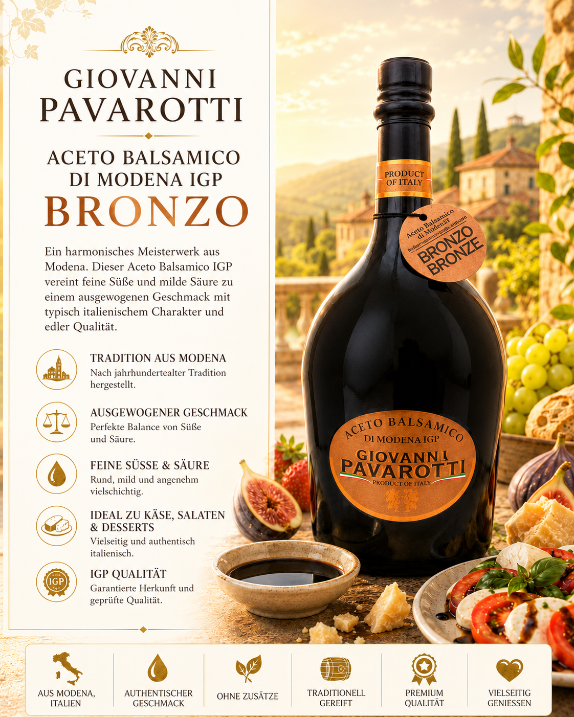 Bronze, Aceto Balsamico, Balsamico, Modena, Flasche