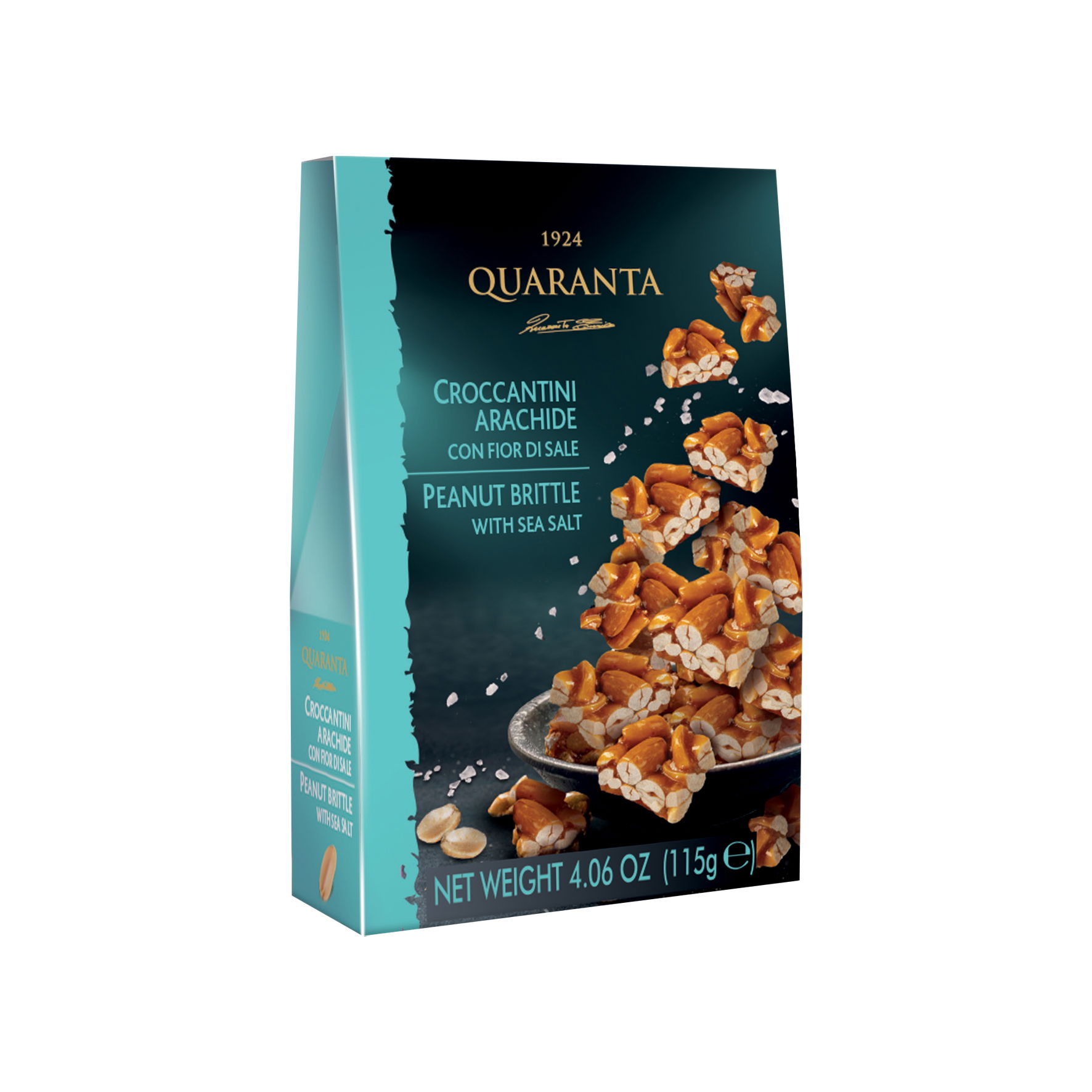 Krokant mit Erdnüssen und Salz 115g | Quaranta