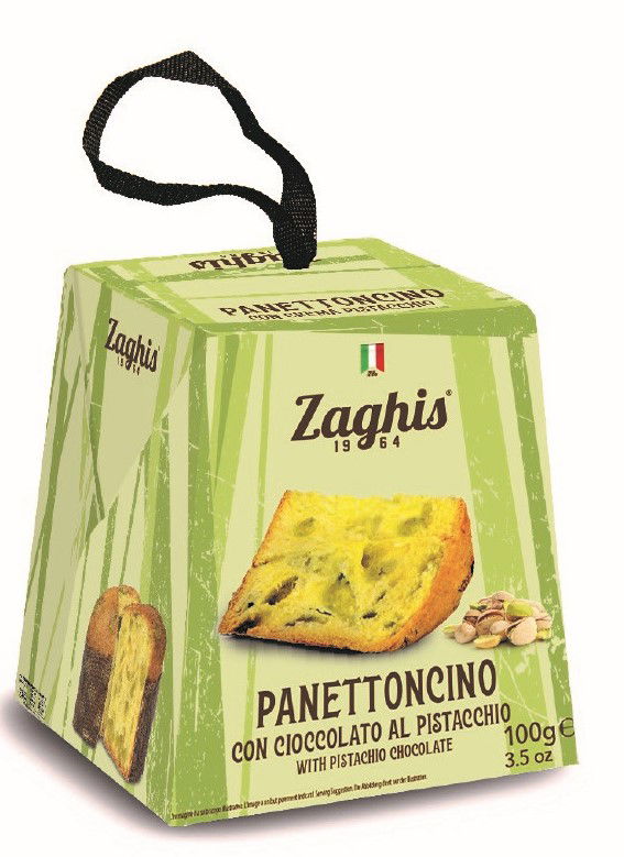 Panettoncino mit Pistazienschokolade Box 100g (cod.7468) | Zaghis