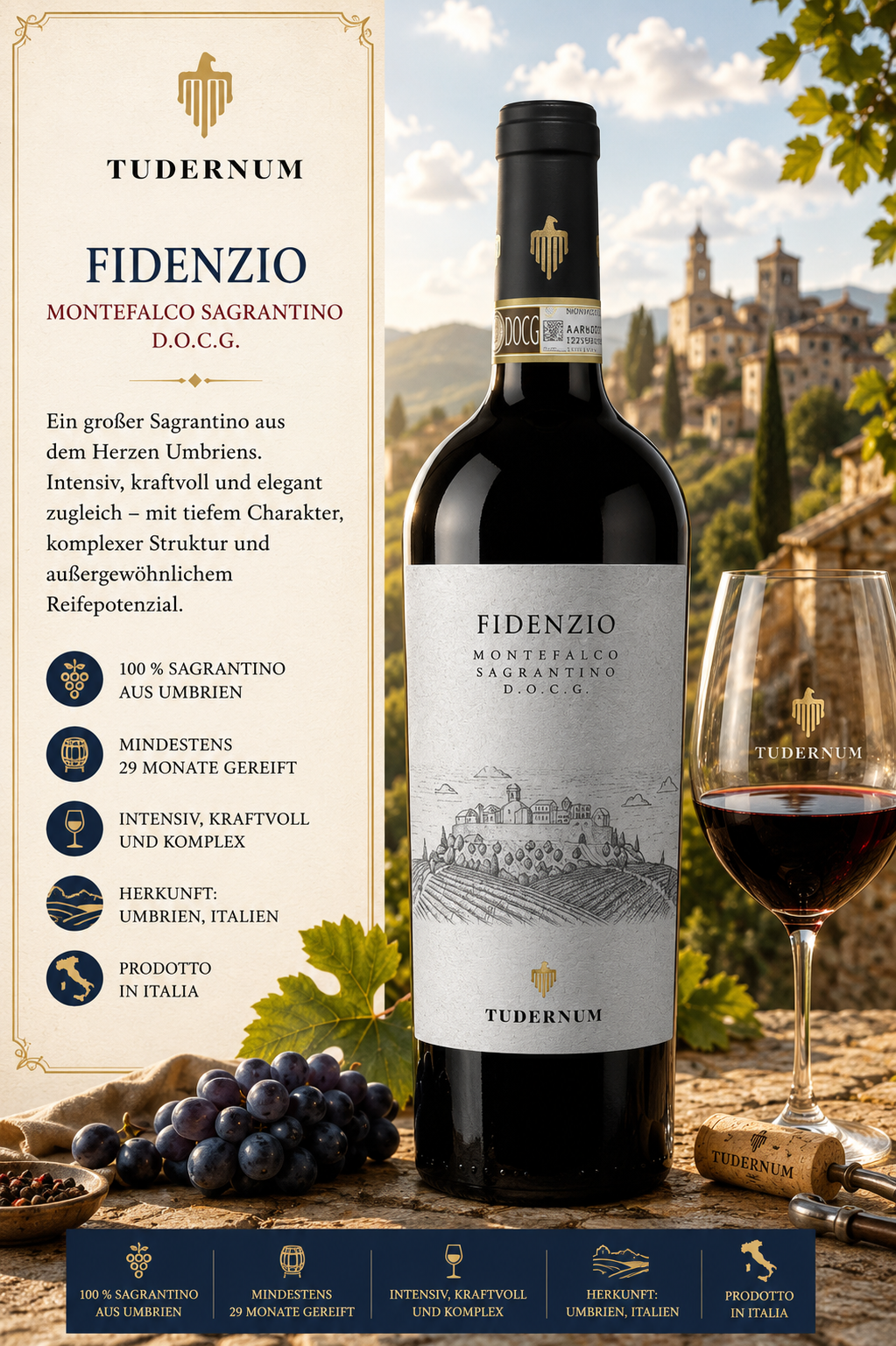 Wein, Rotwein, Montefalco, Sagrantino, Italien